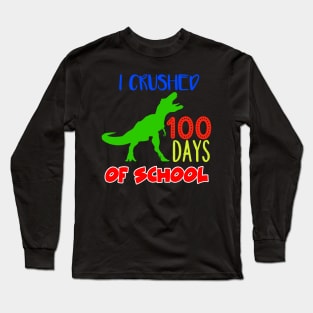 100th Day Of School Dinosaur Long Sleeve T-Shirt